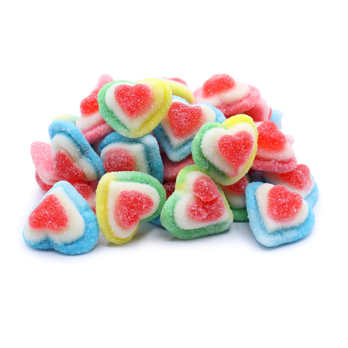 Watermelon Red Sugared Heart Fake Candy / Set of 5 Mini Candy 