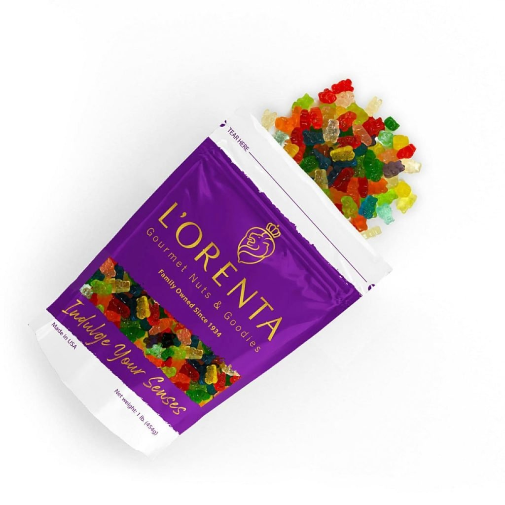 12 Flavors Gummy Bears Candy by the pound | LorentaNuts.com