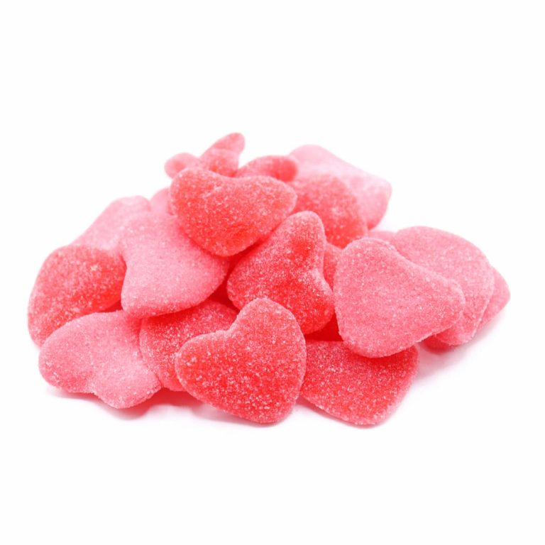 Gummy Candy Sanded Hearts Fresh by the Pound | LorentaNuts.com