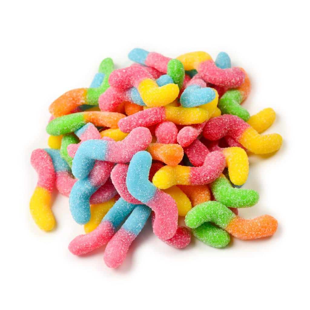 Sour Neon Worms | LorentaNuts.com