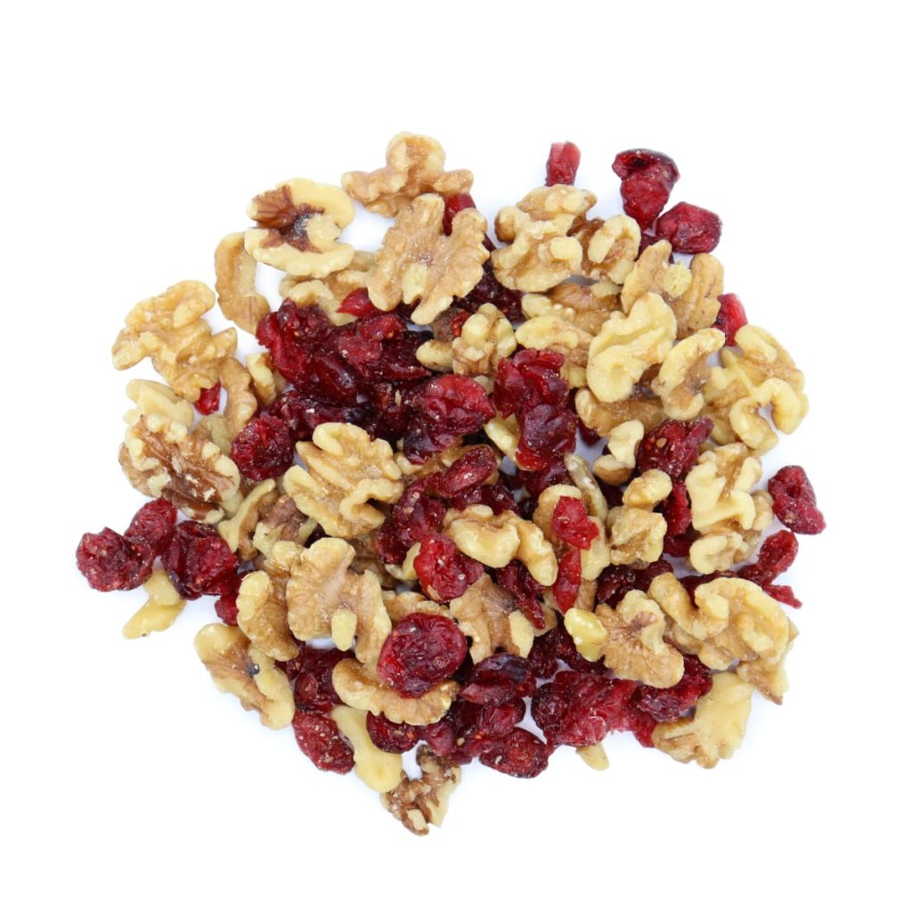 Cranberry Walnut Mix fresh nut mixes by the pound| LorentaNuts.com