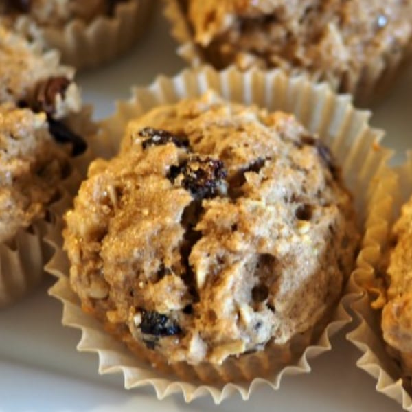 Raisin, Date, & Walnut Muffins made from this Recipe