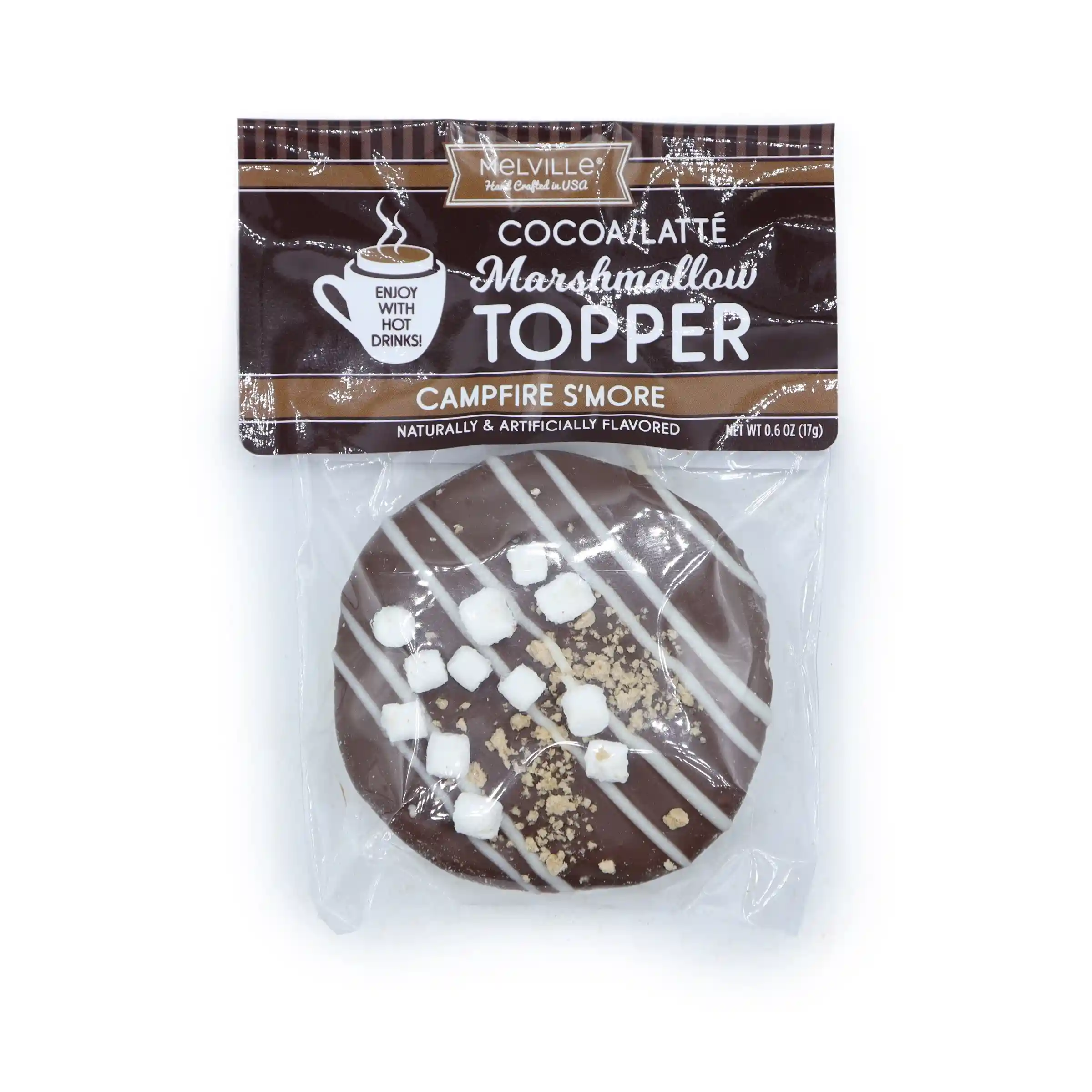 Marshmallow Edible Hot Cocoa Snowman Drink Toppers, 2.5 oz., 12
